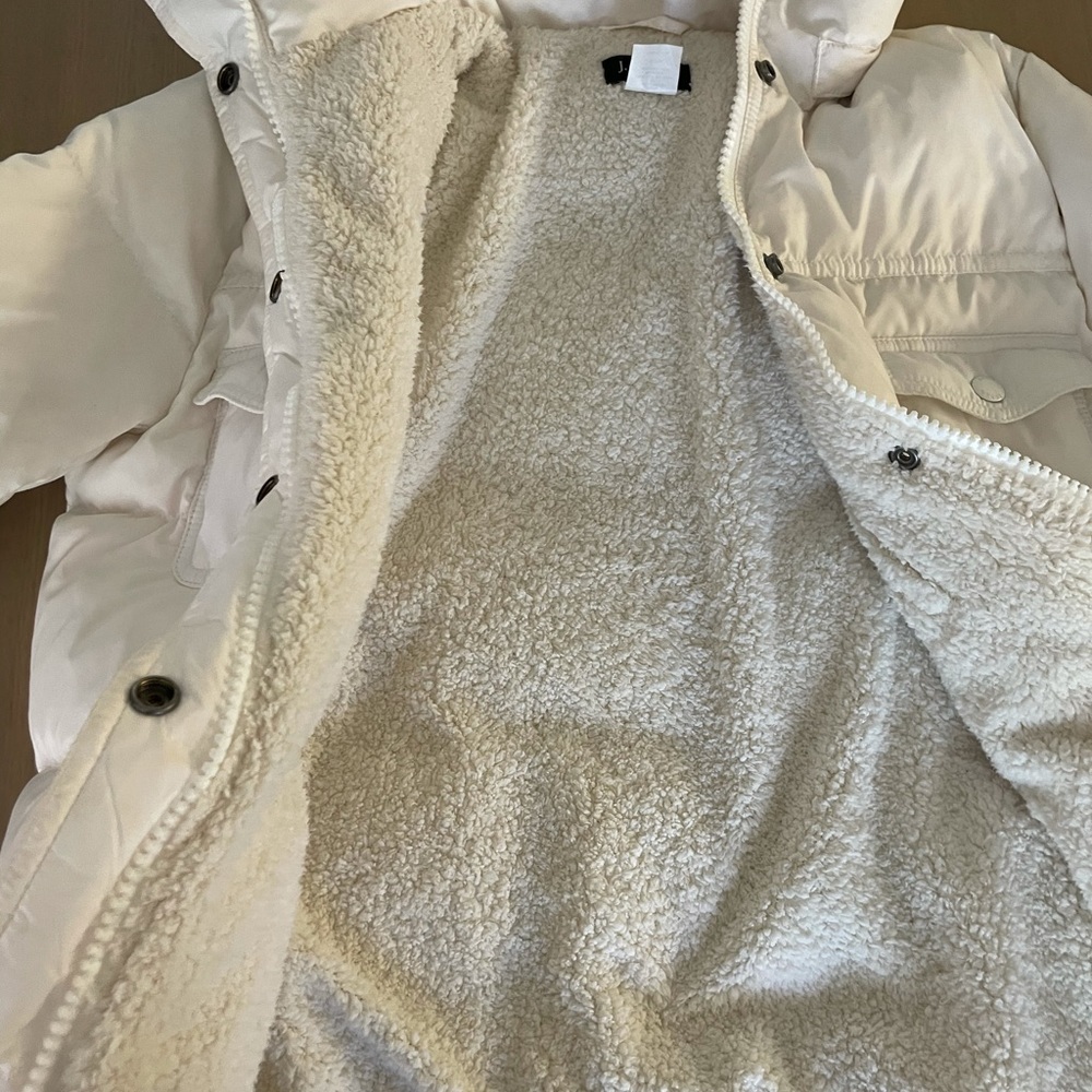 J crew down puffy jacket.